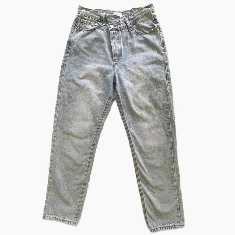Rue21 Asymmetrical Waist Mom Jeans Light Wash Size 8